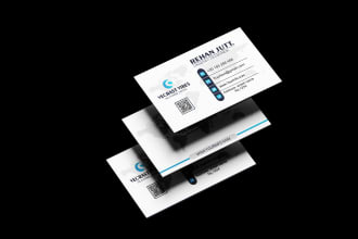 do timeless professional business card with qr code, flyer and letterhead design