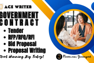 write government contract proposal rfp rfq research grant proposal bid writing