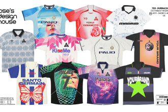 design football or soccer vintage jersey kits for fashion brand