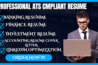 create, rewrite, optimize your finance, banking, investment resume