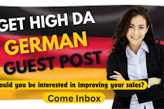 provide german guest posts on high da dr sites with german backlinks