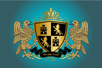 design luxury heraldic family crest coat of arms shield logo