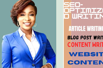 do seo article writing, blog post writing and content writing