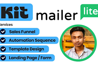 do kit convertkit or mailerlite automation, landing page, form, template