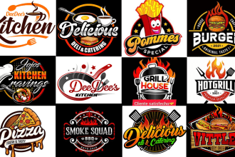 design food restaurant ,chef, bakery, catering, kitchen logo