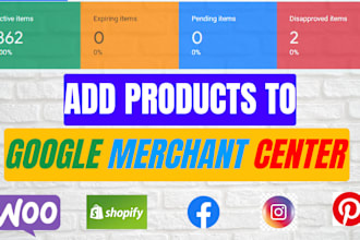 add items to google merchant center, fix item error optimize shopping item title