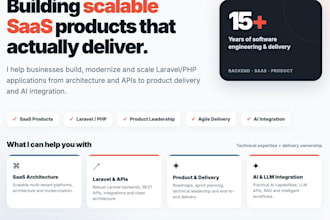 create custom laravel saas web applications