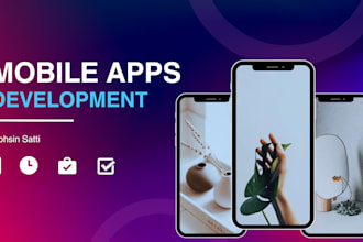 design and develop android app using react native or flutter