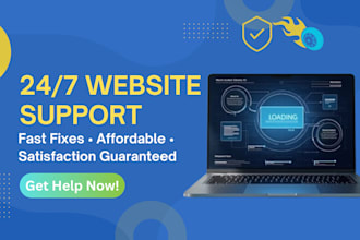 24 7 professional website support and maintenance fast fixes updates security