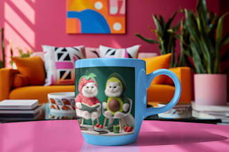 create mug mockup design for you