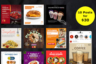 create social media posts for restaurants and cafes