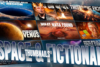 create stunning space themed thumbnails