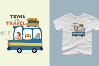 design kids and baby t shirts print illustrations, badges