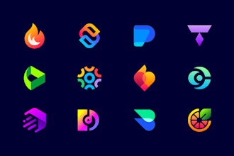 do modern minimalist tech startup app logo design
