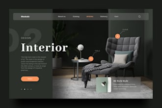 make your interior designer website, real estate website