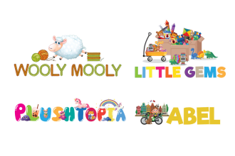 design cute baby shop and children products logo