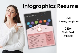 make infographic resume design, graphic design,  cv making