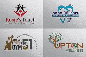 do health, medical, yoga, coaching, dental, fitness logo with social media files