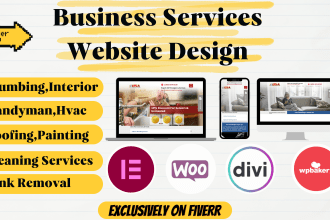 make a construction, roofing, handyman, junk removal, and hvac website for you