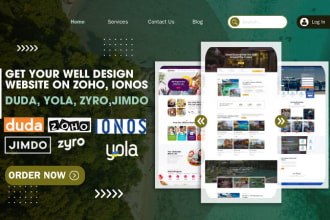 zoho website, ionos website, duda website, jimdo website,yola, zyro, joomla site