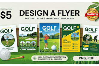 design golf tournament flyer, sponsorship flyer, basketball, baseball and gym
