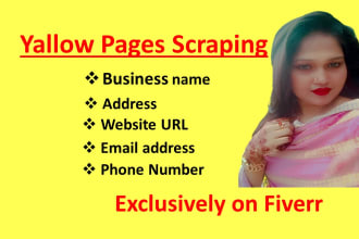 yellow pages scraping with email and phone number