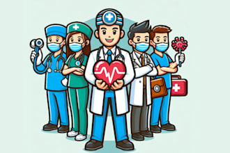 design outstanding medical team mascot logo for your company