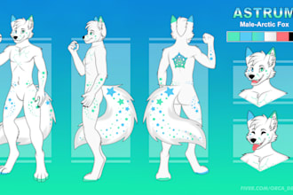 draw a furry ref sheet for your ocs fursona