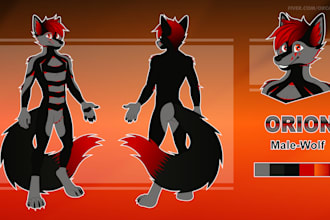 draw a furry ref sheet for your ocs fursona