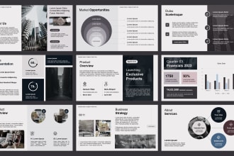 do pitch deck for business, real estate, startup on google slides or powerpoint