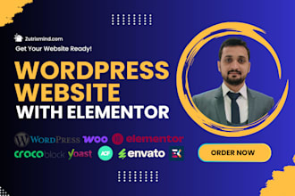 develop wordpress website with elementor, redesign elementor website