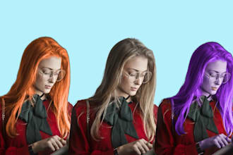 change hair color and hair style professionally