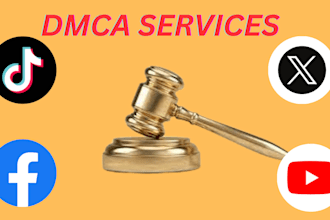 remove infringing content tiktok, yt, google, fb, twitter, instagram under dmca