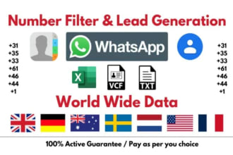 generate bulk active whatsapp phone number database in day