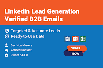 collect linkedin leads and emails for saas company