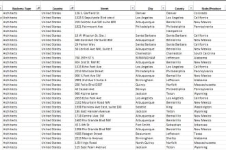 give your a fresh list of leads in construction architects designers