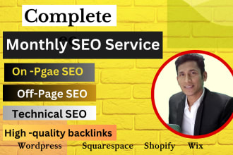 do complete monthly SEO service with high quality backlinks