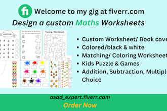 design custom math worksheets