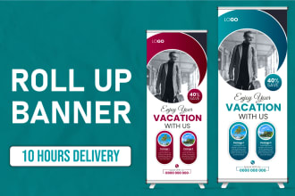 design modern roll up, retractable banner and signage banner
