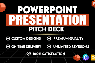design modern powerpoint presentation and market research