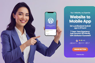 convert your web into android app within 24 hours