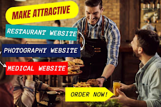 create a stunning and responsive restaurant website or medical website