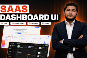 design saas dashboard CRM and admin panel UI in figma