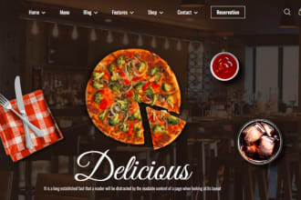 design wordpress restaurant, food and bakery, personal chef website