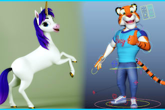 3d character modeling in cartoon style