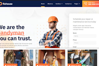 create handyman high converting website of your business wan