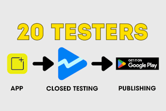 do app testing with 20 app testers for google play console closed testing