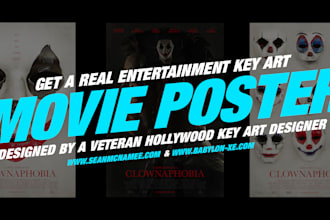 design you an expert level piece of key art or movie poster marketing material