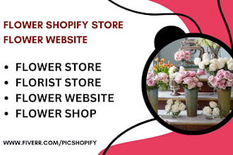 design profitable flower shopify store, florist website flower shopify website