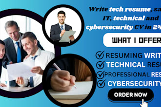 write tech resume, sales, IT, technical and cybersecurity CV